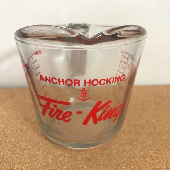 Anchor  Hocking Fire King Glass Measuring Cup Clear Holds 2 Cups - Picture 2 of 6